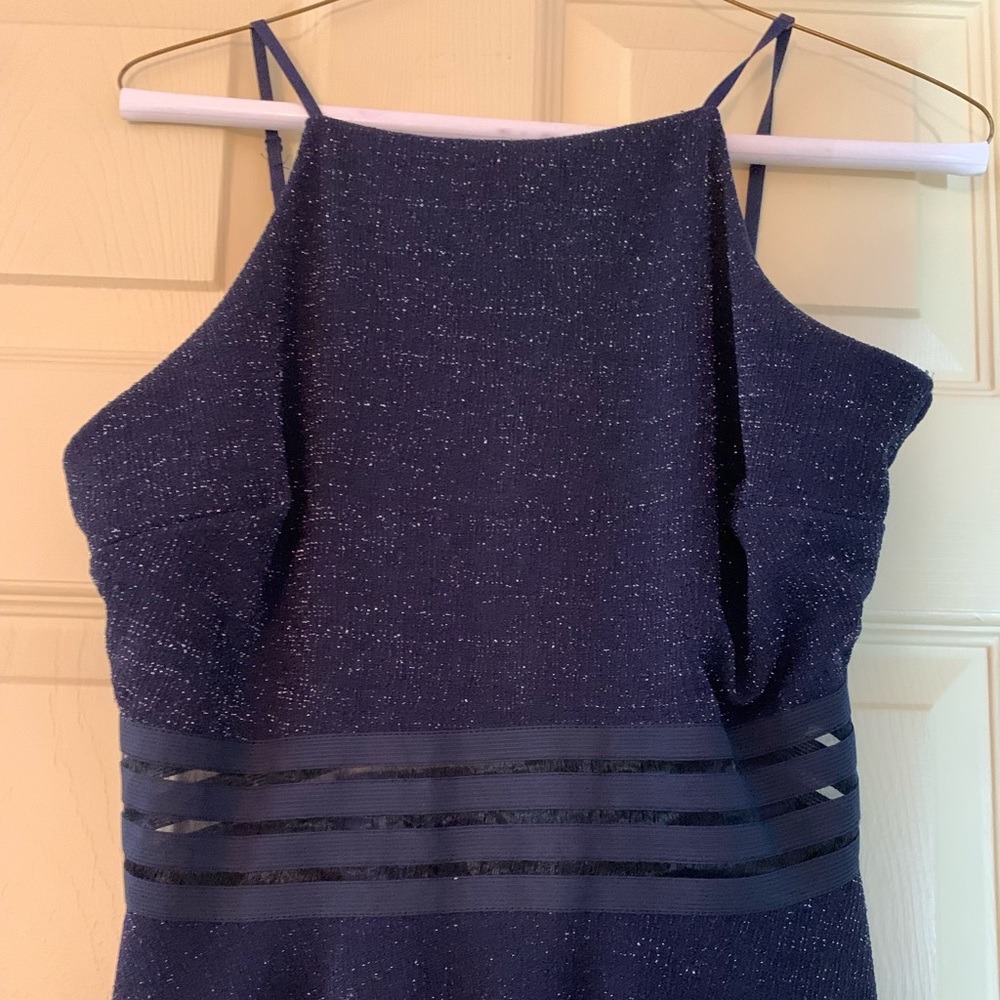 Navy Shimmer Dress w/ Cutouts - Size 11